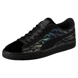 Puma Women's Basket Swan Suede Sneakers in Black Size 8.5